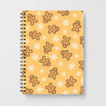 Cute Gingerbread And Snowflakes Pattern Notebook