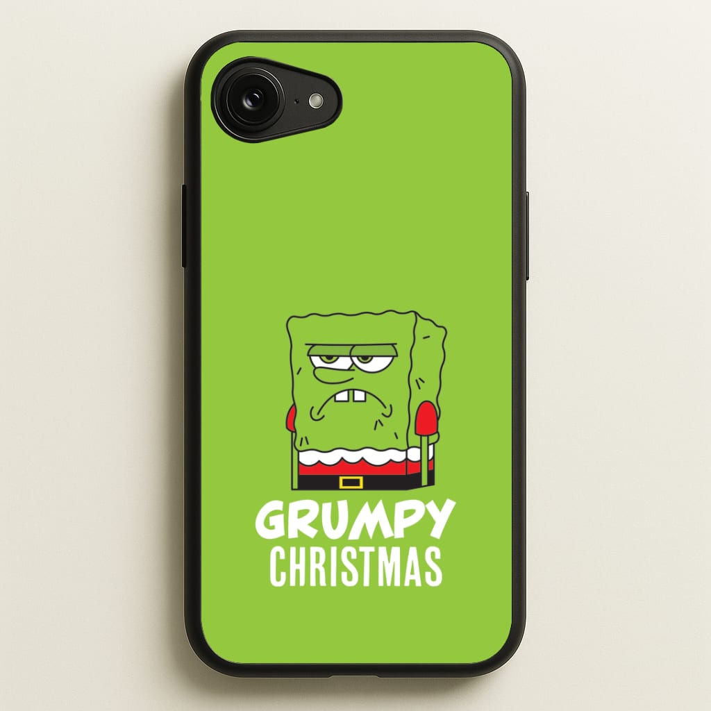 Grumpy Christmas Cartoon Sponge iPhone 16e Case