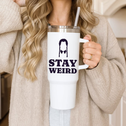 Stay Weird Purple Tumbler