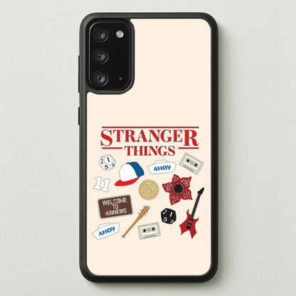 Stranger Things Cartoon Icons Galaxy Note 20 Case