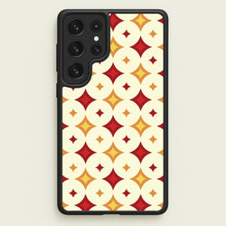Geometric Christmas Stars Pattern Galaxy S22 Ultra Case
