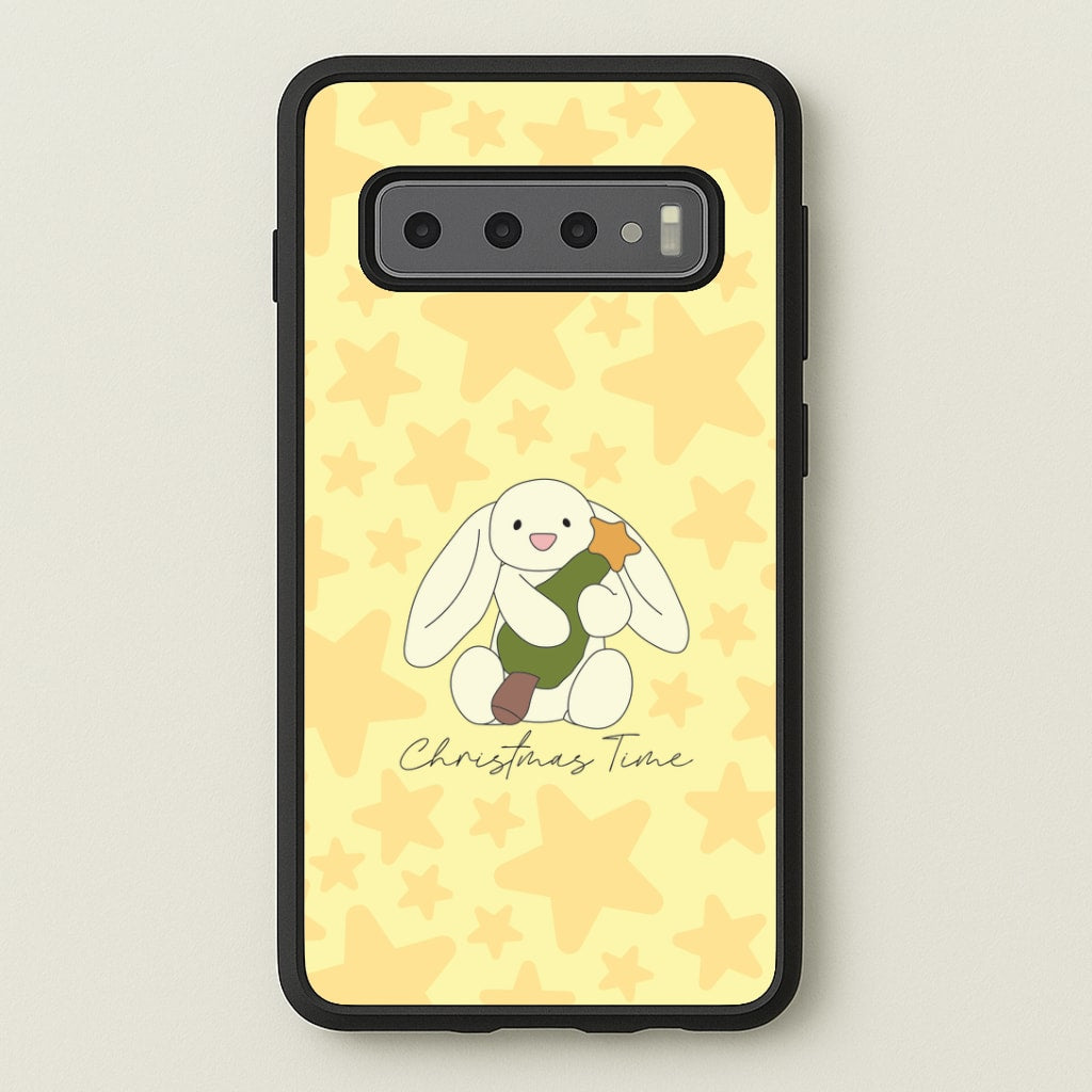 Christmas Bunny Stars Plush Galaxy S10 Plus Case