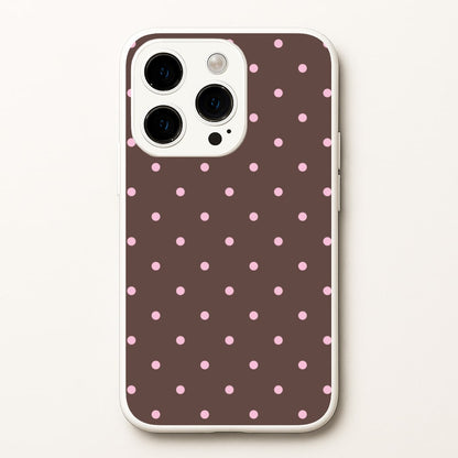 Chocolate & Strawberry Polka Dots iPhone 15 Pro Max Case