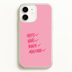Heels, Nails, Blade, Mascara iPhone 11 Case
