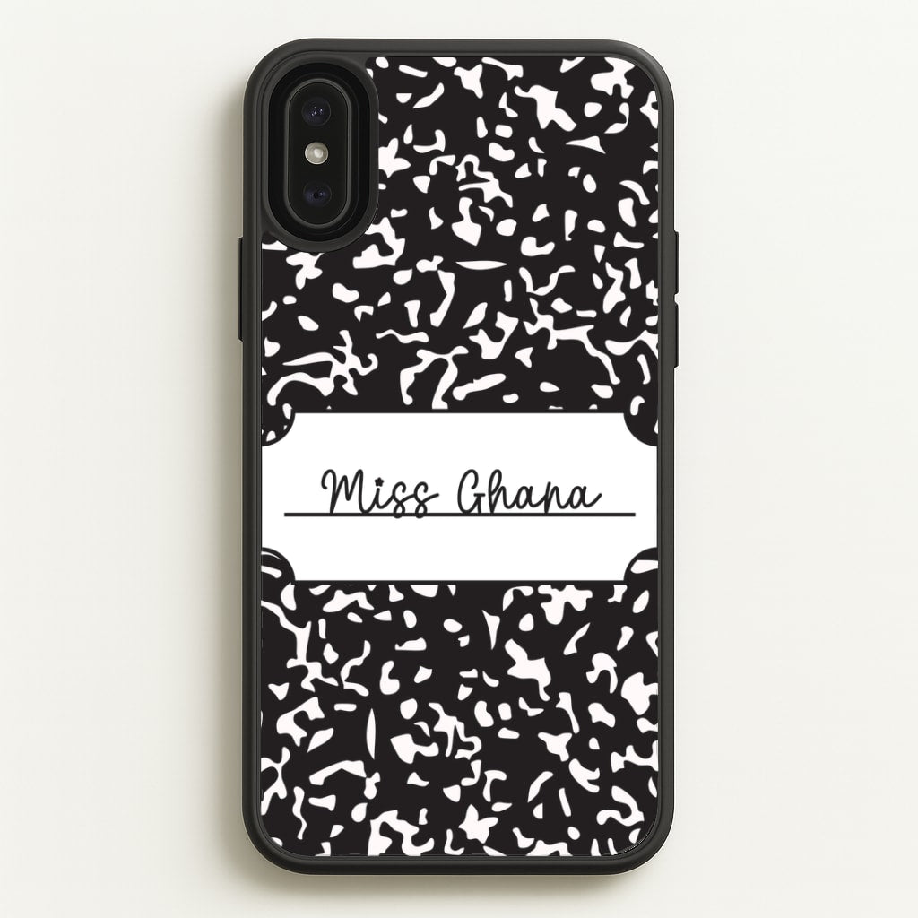 Personalised School Notebook iPhone XS Max Case