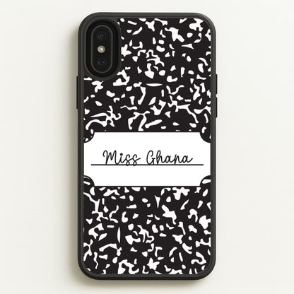 Personalised School Notebook iPhone XS Max Case