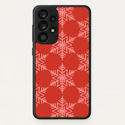 Red Giant Snowflakes Christmas Pattern Galaxy A53 Case