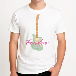 Blue Guitar Fender Mens T-Shirt