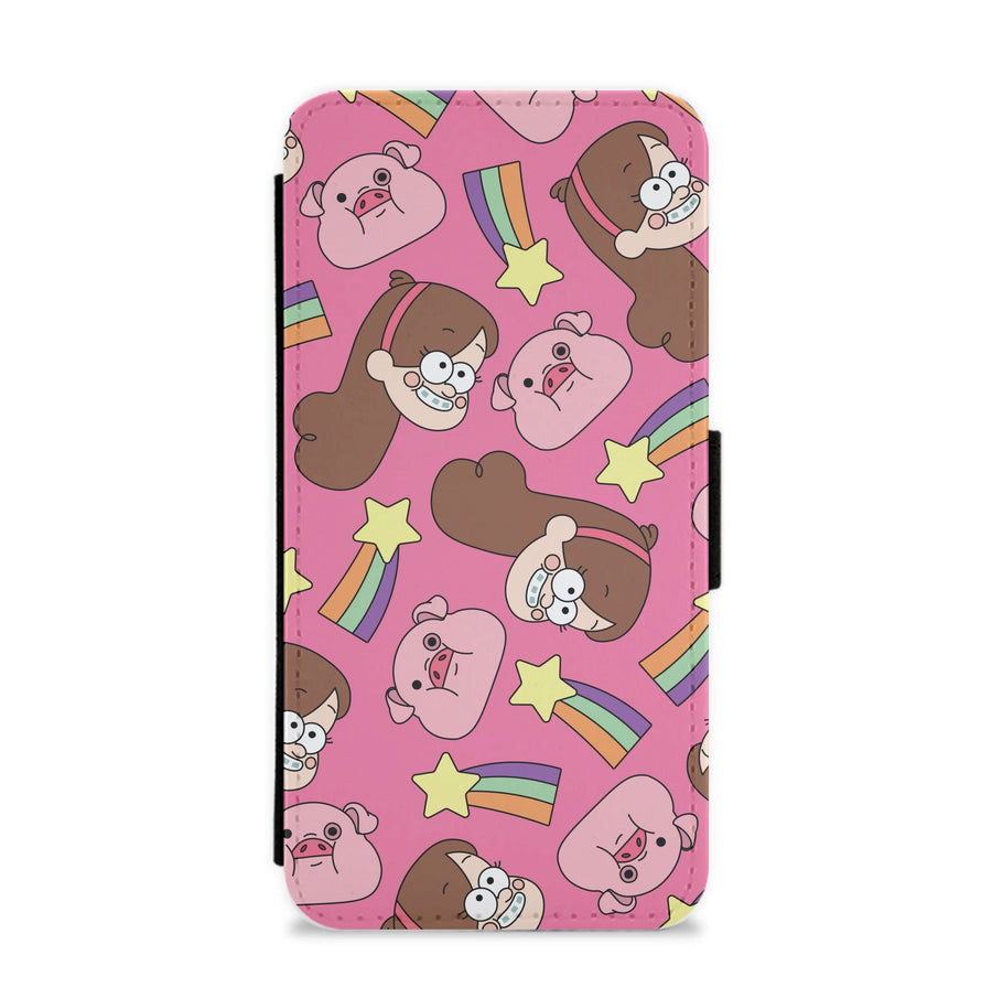 Mabel And Stars Pattern Flip / Wallet Phone Case