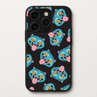 Demon Cat Pattern iPhone 14 Pro Case