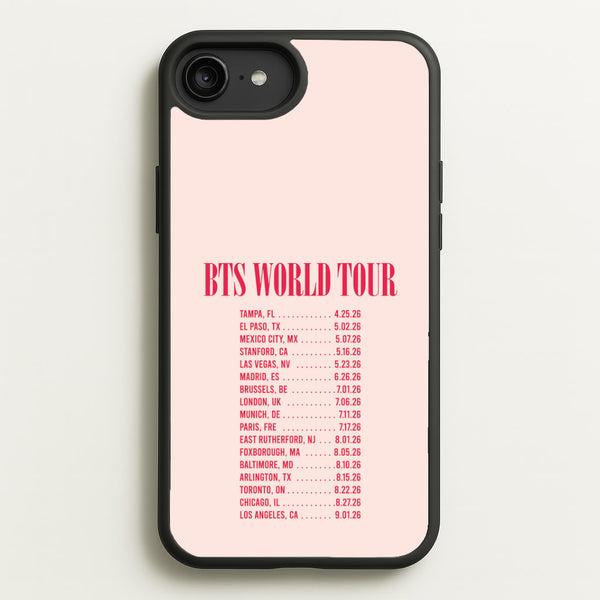 K-Pop Band World Tour List 2026 iPhone 6 Plus / 7 Plus / 8 Plus Case