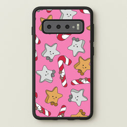 Pink Christmas Plushies Pattern Galaxy S10 Plus Case