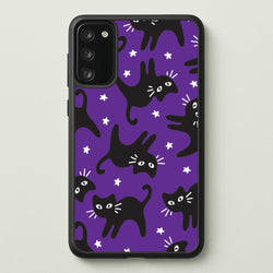Cartoon Black Cats And Stars Pattern Galaxy S20FE Case