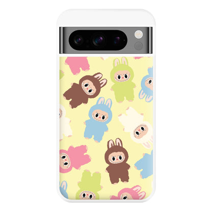 Colourful Little Monsters Pattern Google Pixel 8 Pro Case