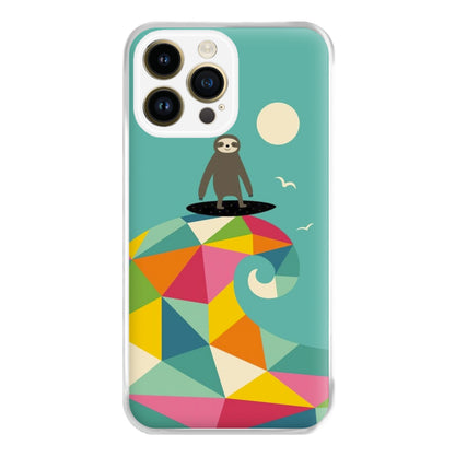 Surfing Sloth Phone Case