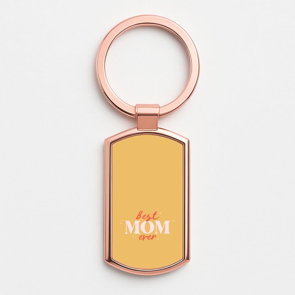 Best Mom Ever Rose Gold Keyring
