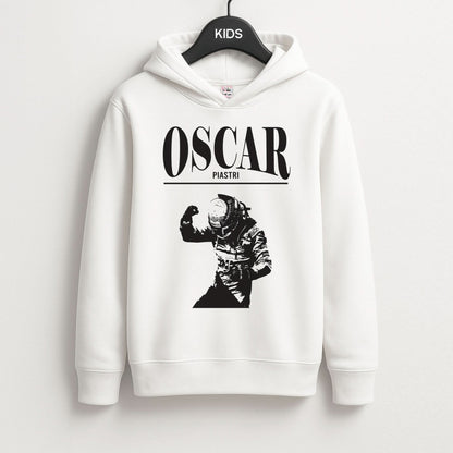 Oscar Orange And Black Kids Hoodie