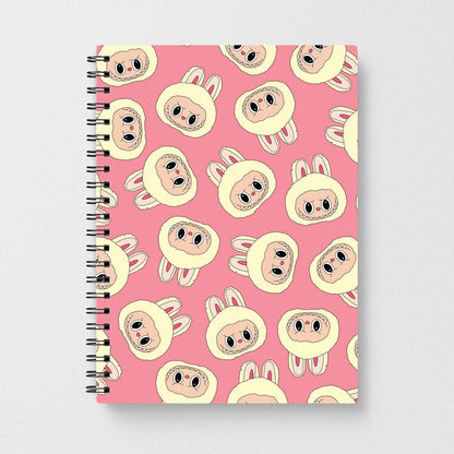 Cute Cream Monster Face Pattern Notebook