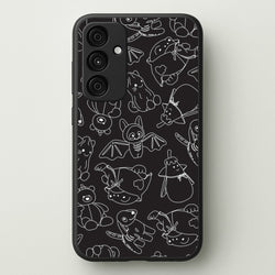 Halloween Plushies Pattern II - Halloween Galaxy A55 Case