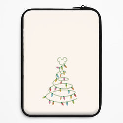 Cartoon Mouse Christmas Tree Lights Universal Laptop Sleeve