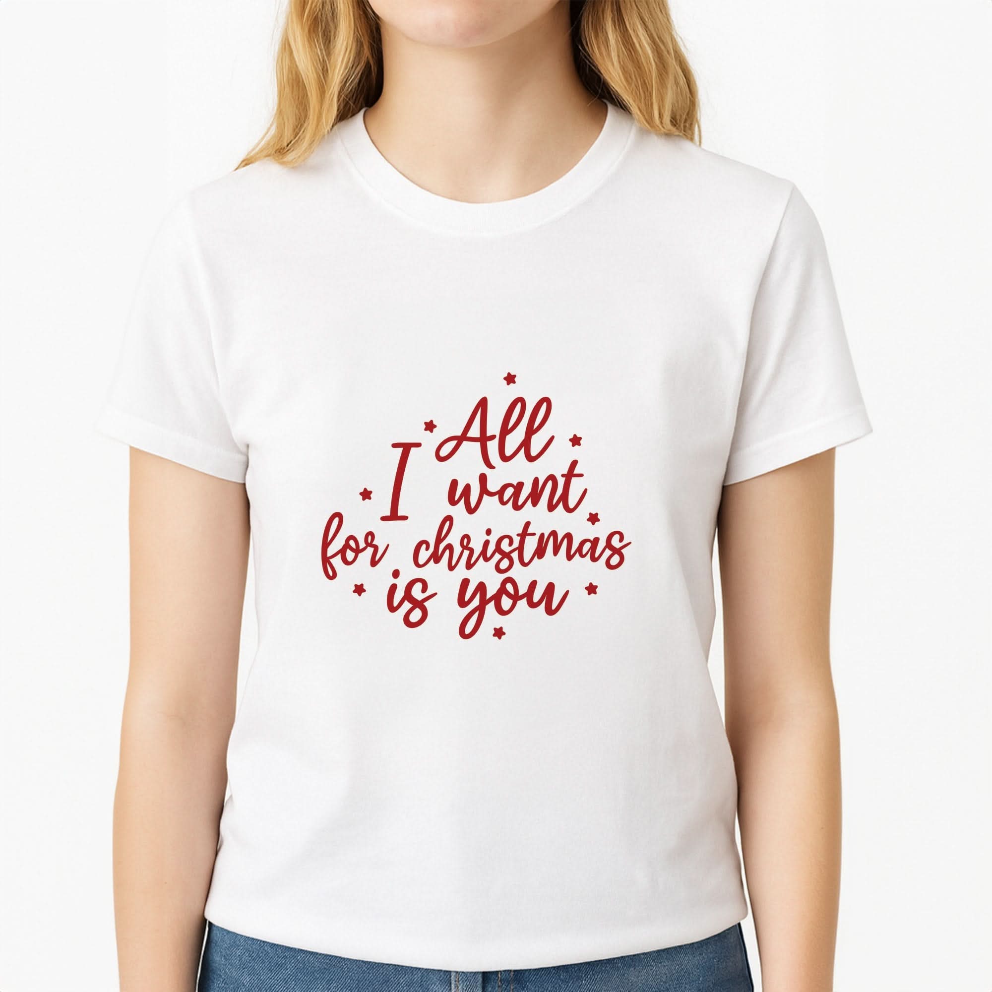 All I Want For Christmas Is You Stars Womens T-Shirt