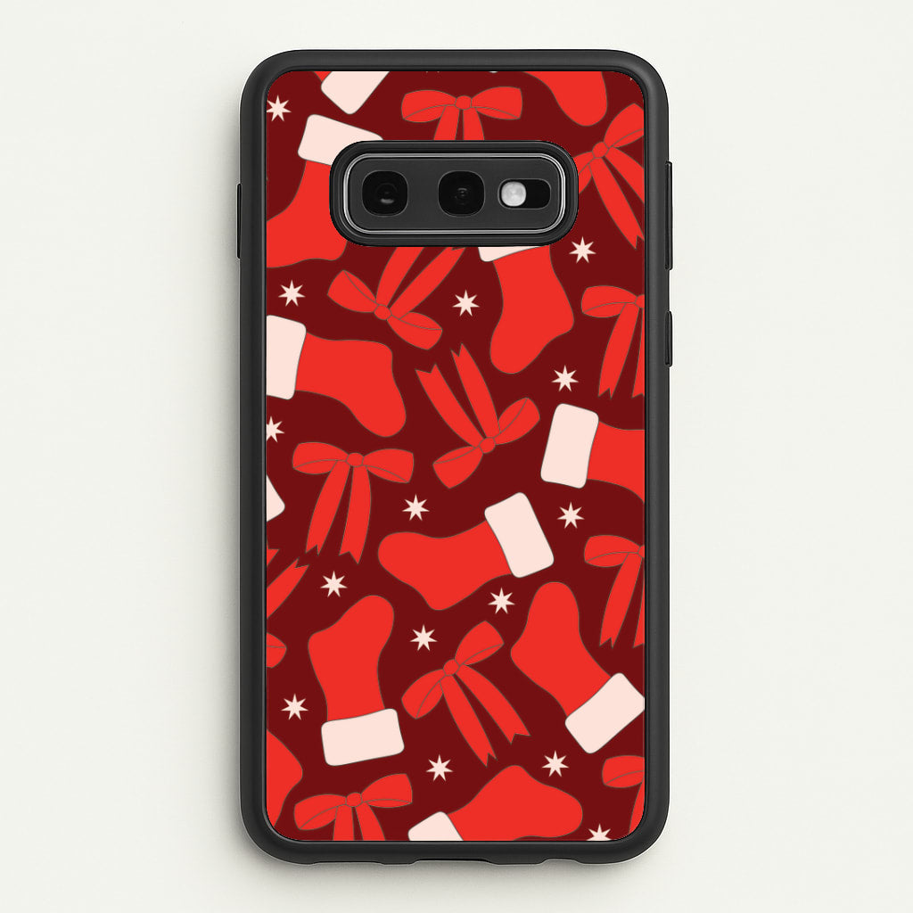 Stockings And Bows Pattern Galaxy S10e Case