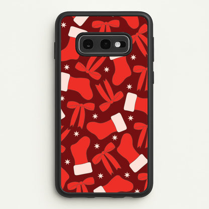 Stockings And Bows Pattern Galaxy S10e Case
