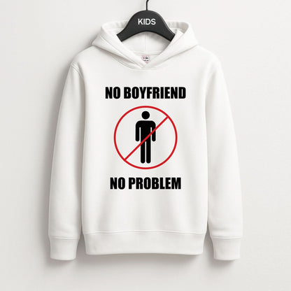 No Boyfriend No Problem Kids Hoodie