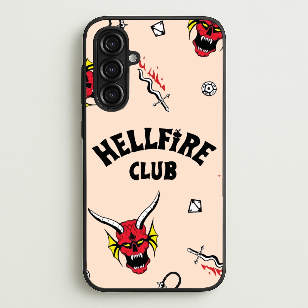 Hellfire Club Icons Collage Peach Galaxy A16 Case