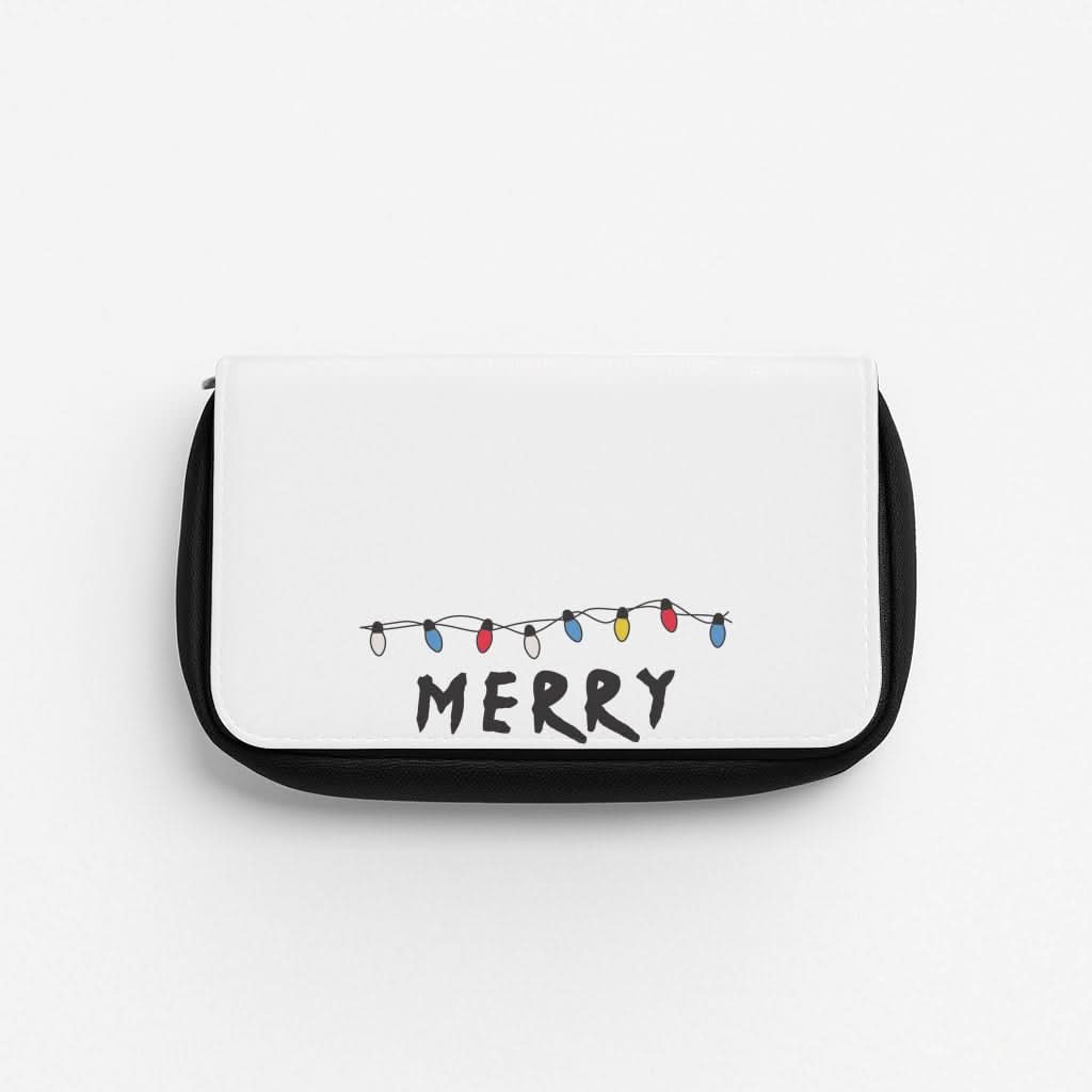 Merry Christmas String Lights Pencil Case