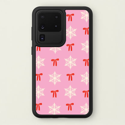 Coquette Bows And Snowflakes Pattern Galaxy S20 Ultra Case