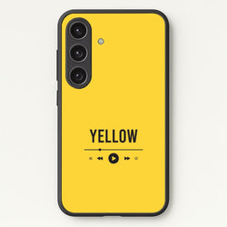 Yellow Music Player Galaxy S25 Case