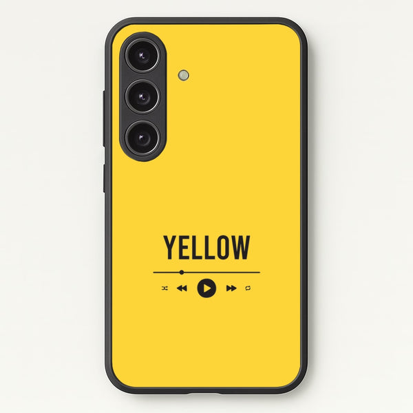 Yellow Music Player Galaxy S25 Case