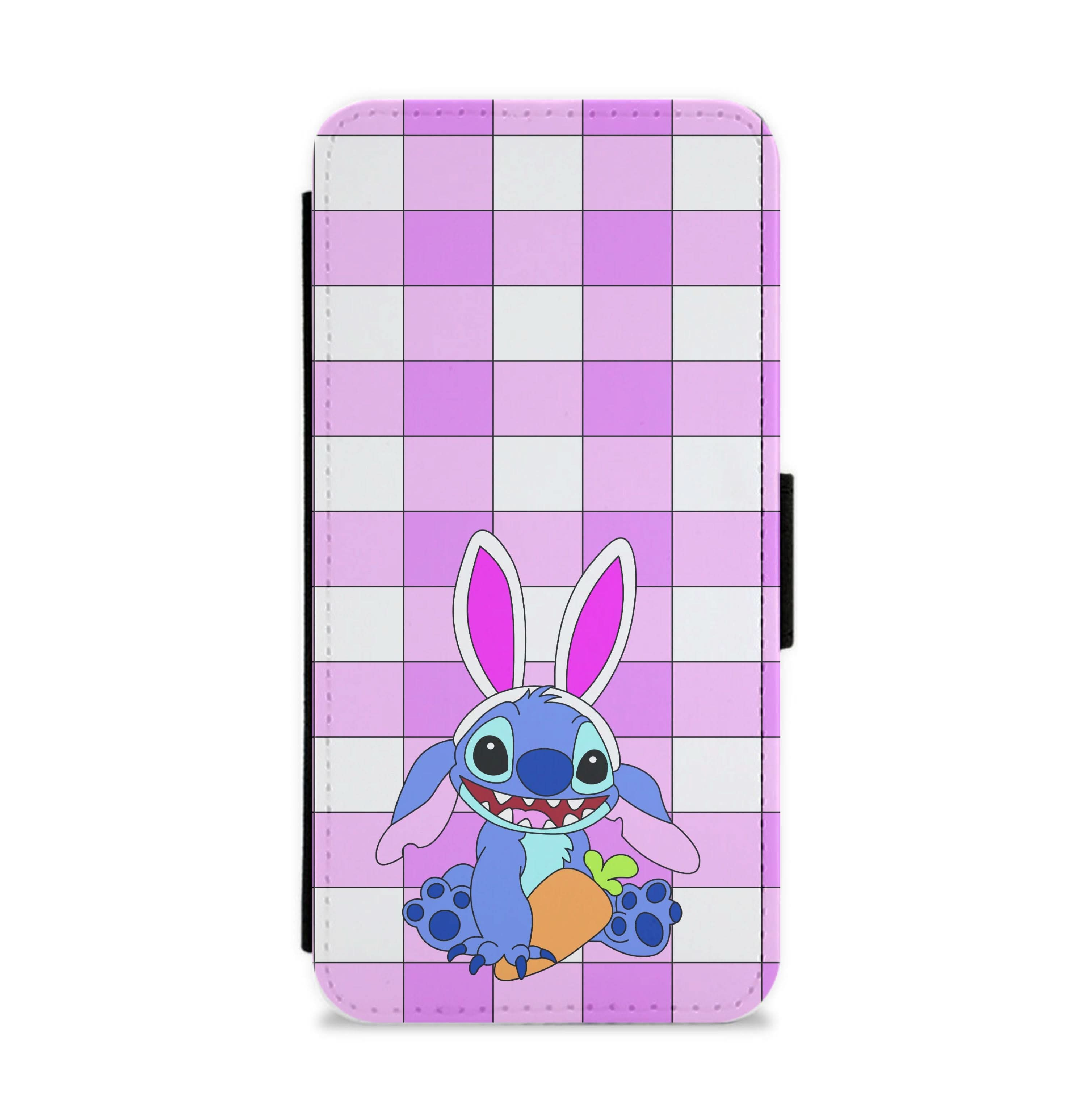 Easter Bunny Blue Alien Flip / Wallet Phone Case