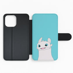 White Fury Dragon Flip Phone Case