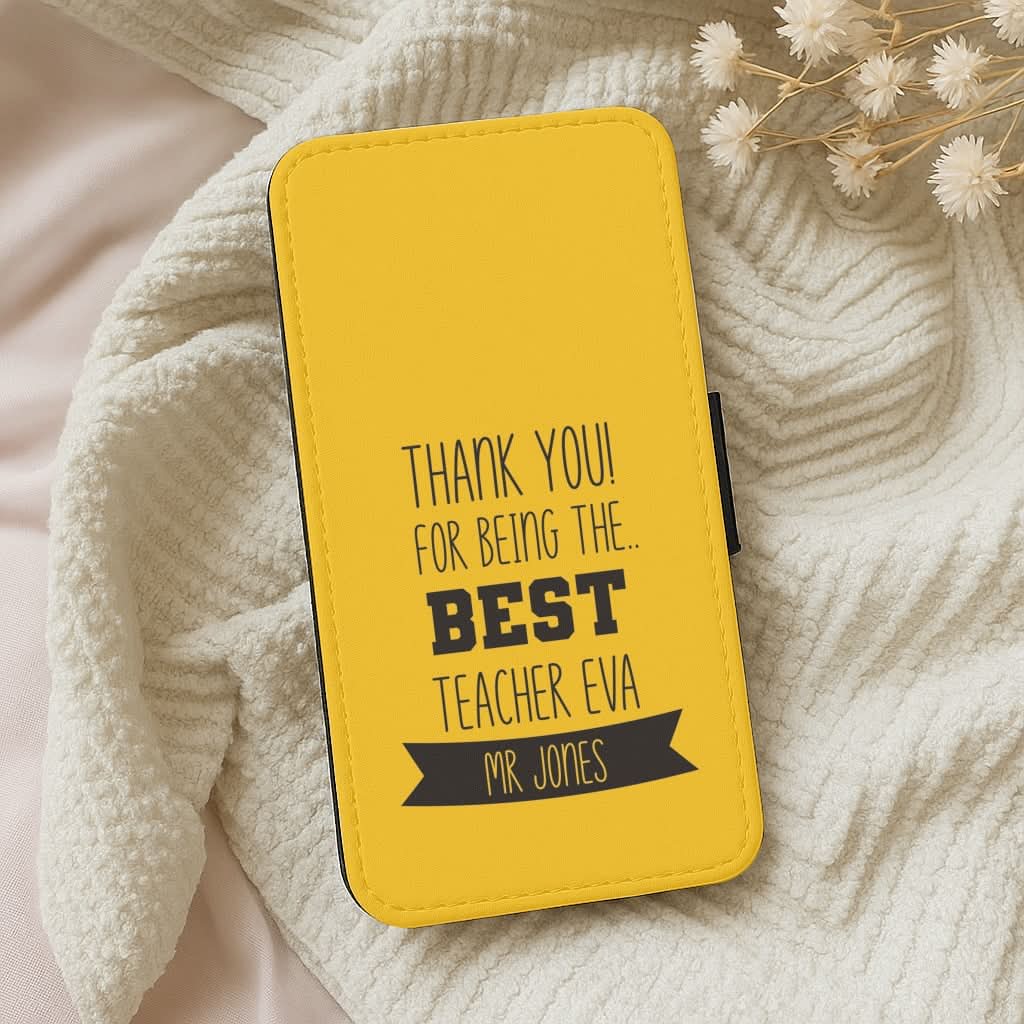 Thank You For Being The Best Teacher Leather Phone Case
