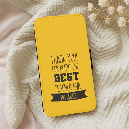Thank You For Being The Best Teacher Leather Phone Case