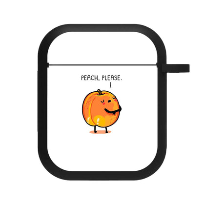 Peach, Please - Funny Pun AirPods Case