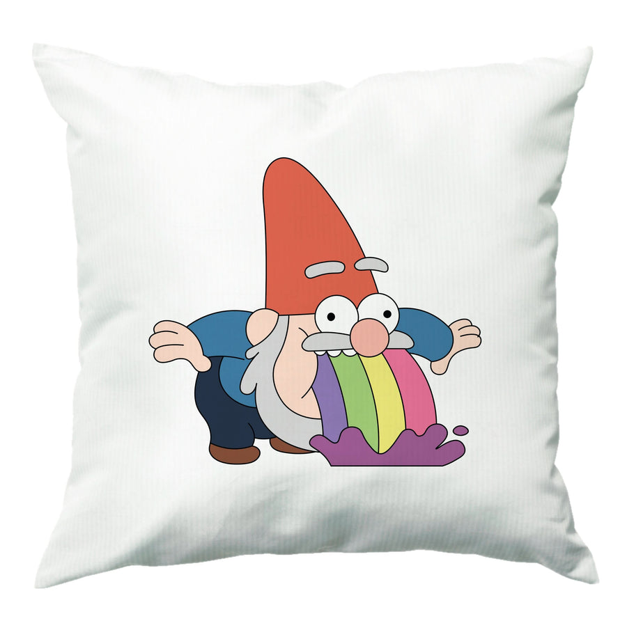 Garden Gnome Rainbow Cushion