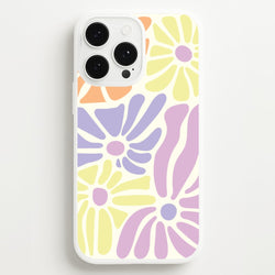 Pastel Abstract Flowers iPhone 13 Pro Max Case