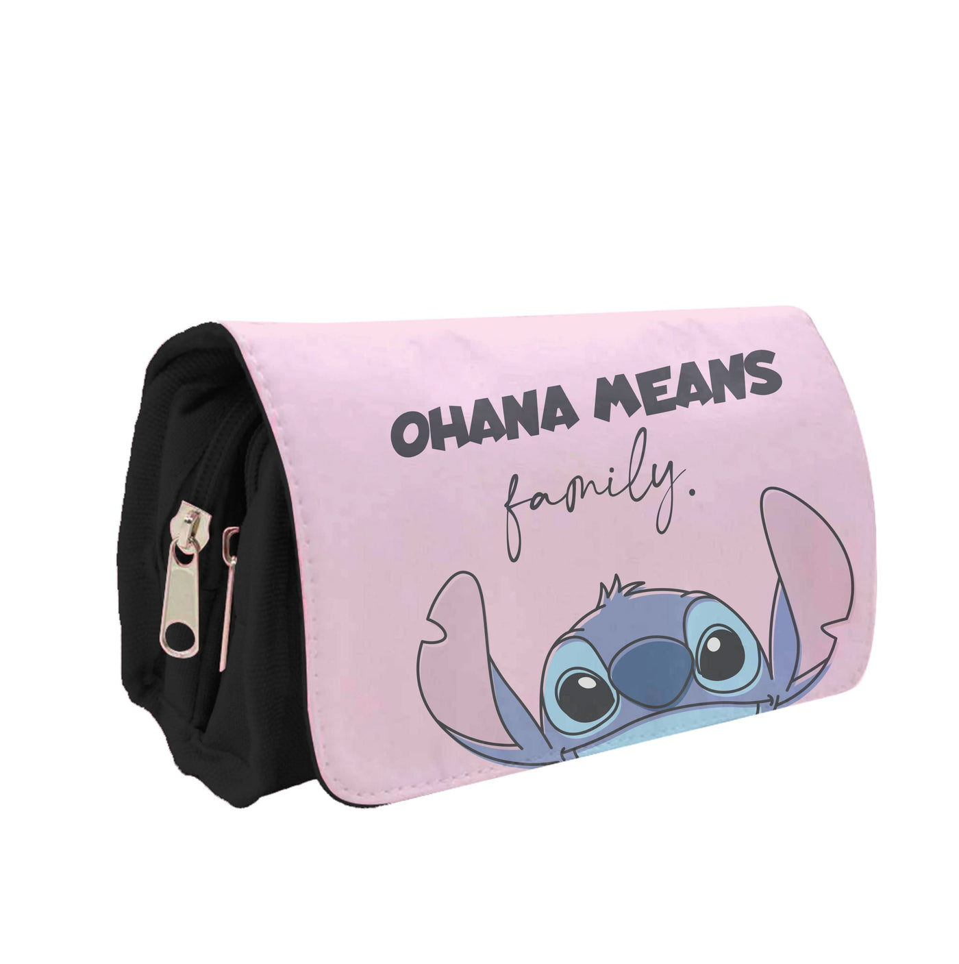 Ohana Means Family Pink Pencil Case