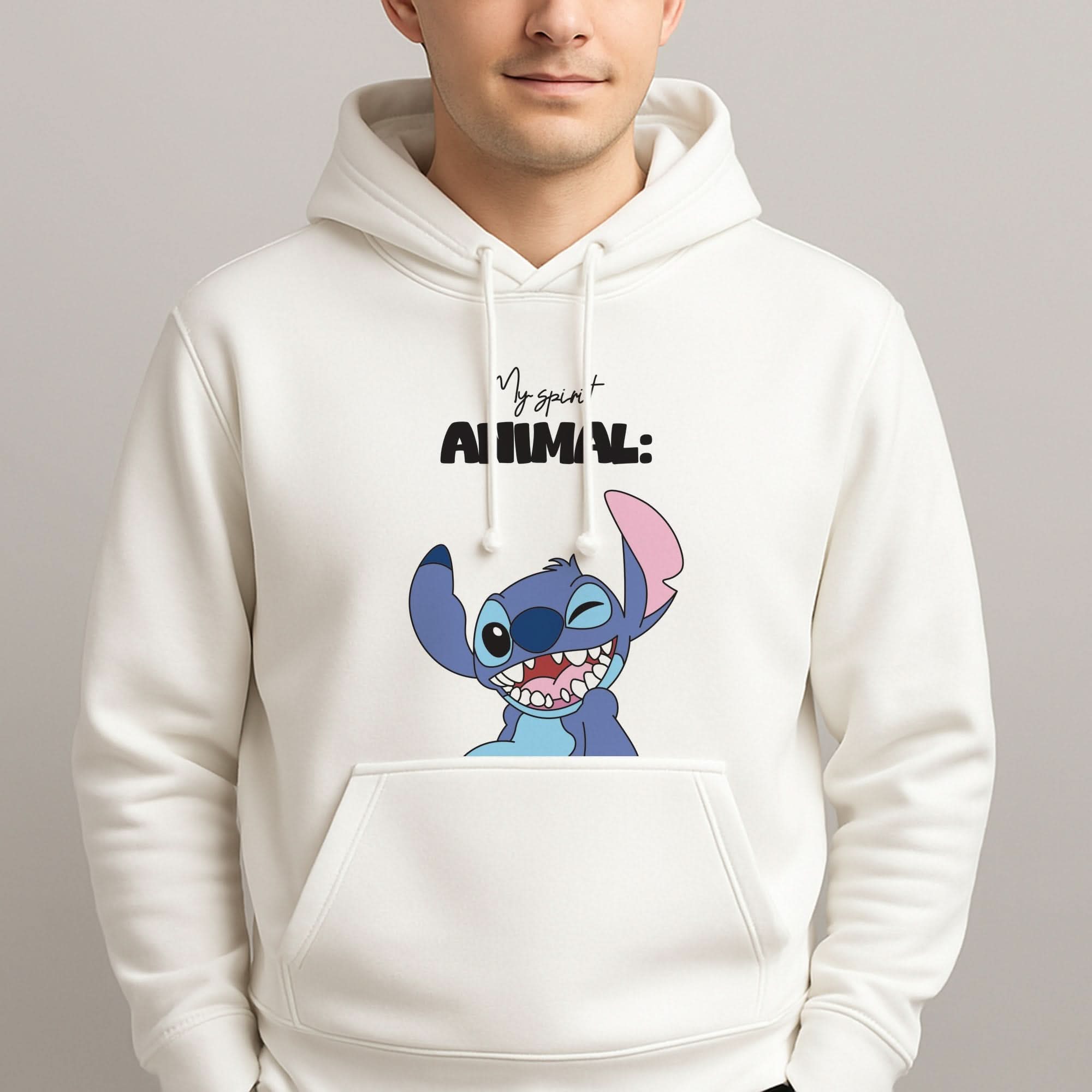 My Sprit Animal Blue Alien Mens Hoodie