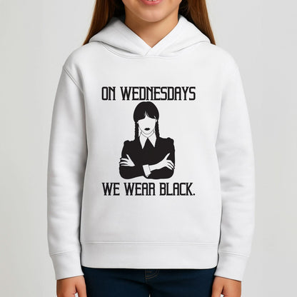 On Wednesdays We Wear Black Girls Hoodie