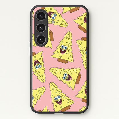 Christmas Tree Cartoon Sponge Pattern Galaxy S25 Case