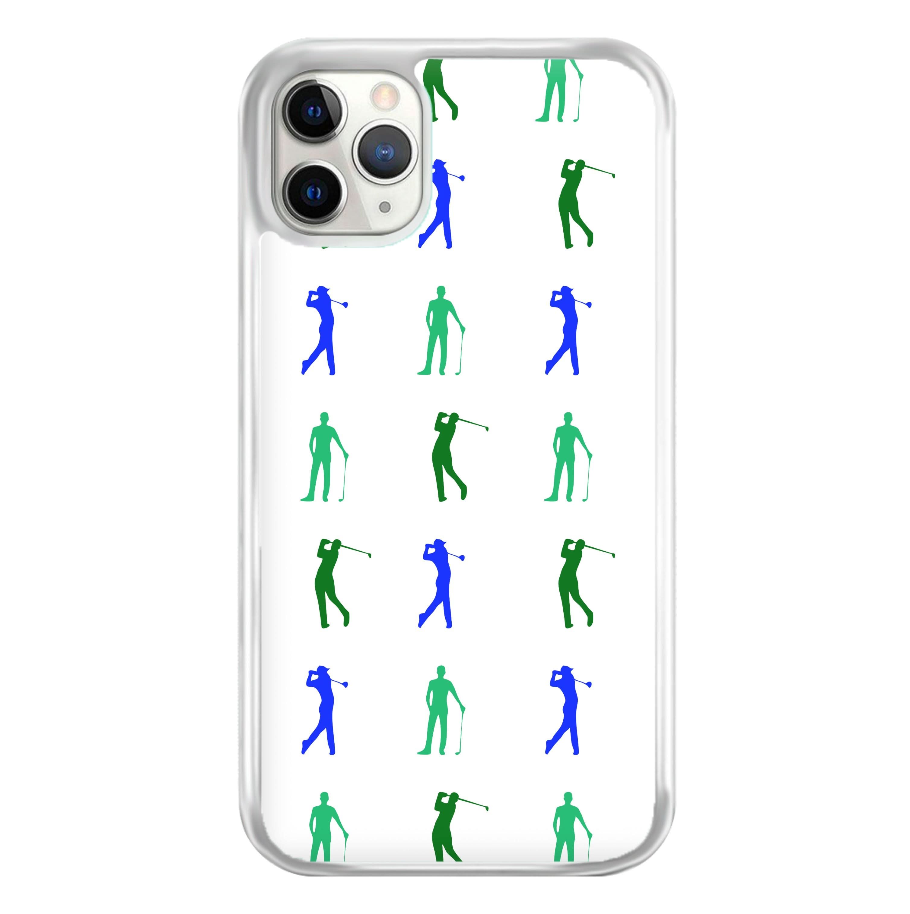 Golfer Silhouettes Pattern Phone Case