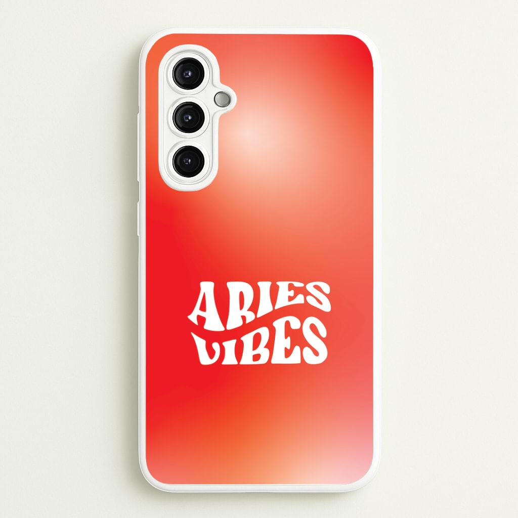 Aries Vibes Gradient Zodiac Galaxy A14 Case