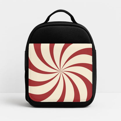 Peppermint Swirl Pattern Insulated Lunch Bag
