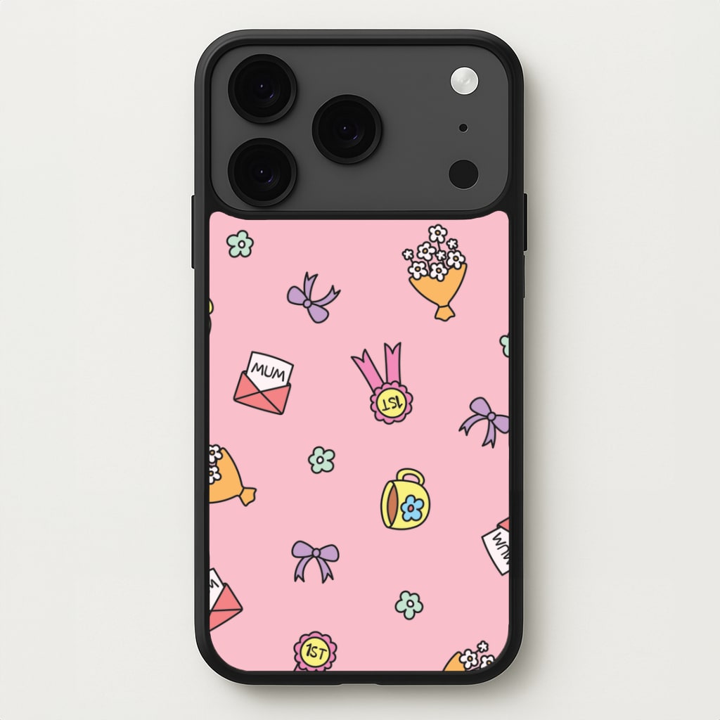 Mum Doodles Pattern iPhone 17 Pro Case