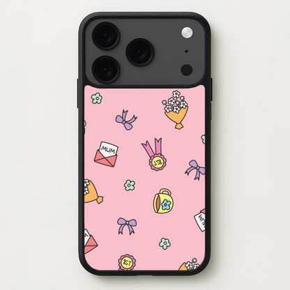 Mum Doodles Pattern iPhone 17 Pro Case
