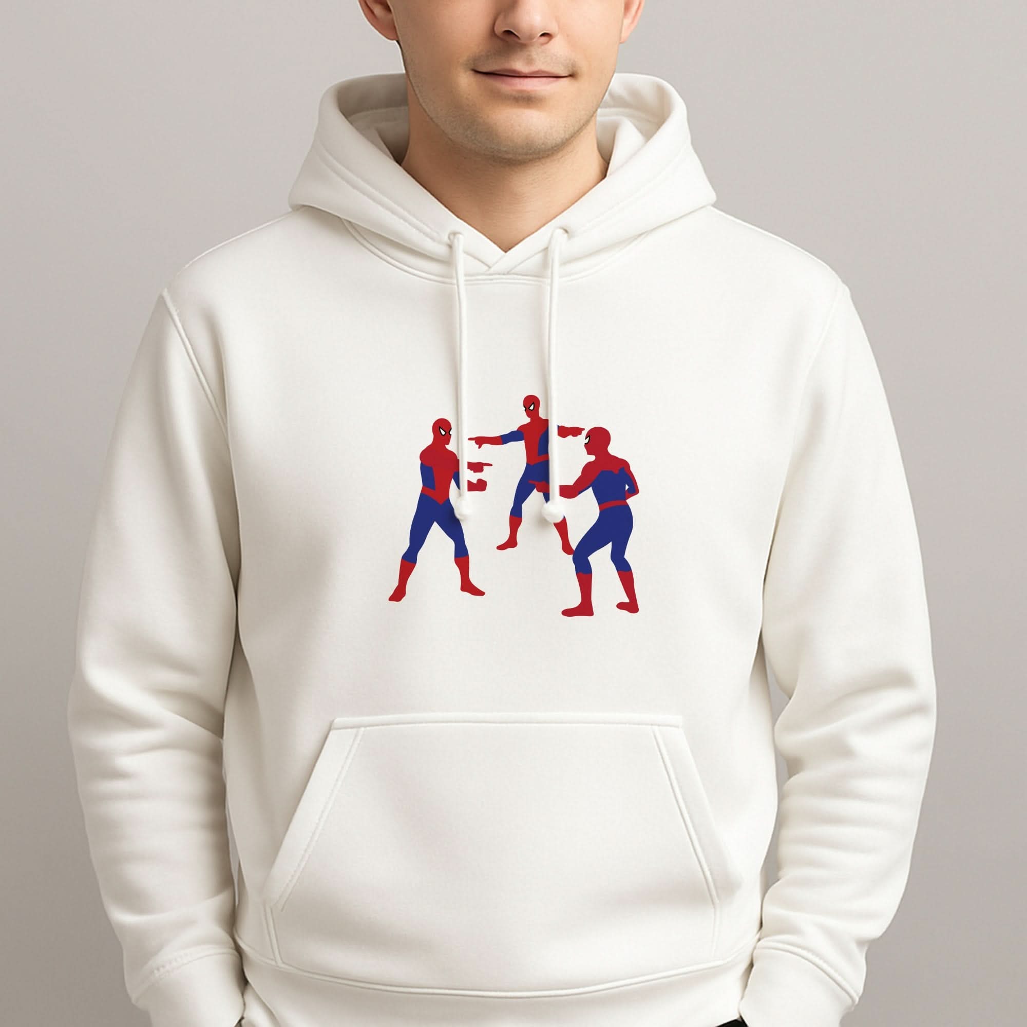 Spider Hero Pointing Meme Mens Hoodie